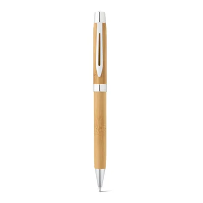 Bahia II – Stylo à bille en bambou avec clip et mécanisme twist