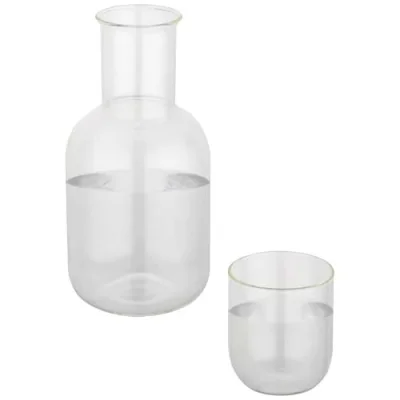 Ensemble carafe et tasse en verre Amelie en finition mate