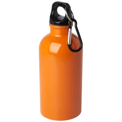 Bouteille d'eau Oregon de 400 ml simple paroi en acier recyclé certifié RCS avec mousqueton