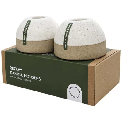 Lot de bougeoirs « ReClay » d'Originalhome