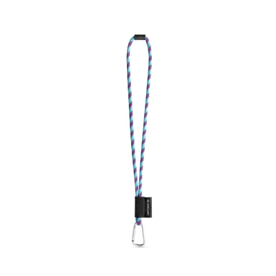 SET Lanyard TUBE Long (Ø 7 mm) avec mousqueton en forme de D de 55 mm et fermoir de sécurité Ø 7 mm