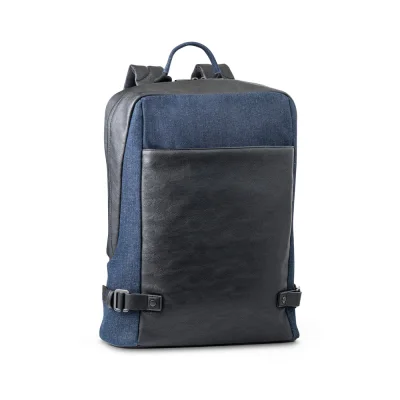 Divergent Backpack I – Sac à dos pour ordinateur portable jusqu'à 15.6" en denim et PU