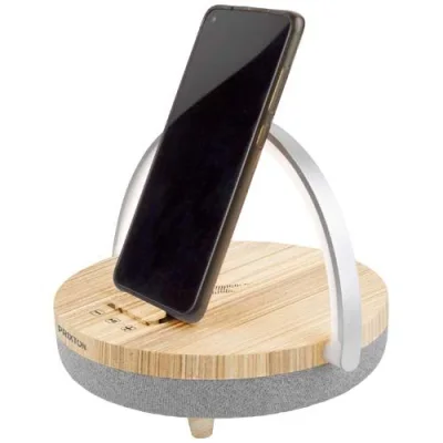 Enceinte Bluetooth® 4-en-1 Prixton de 10 W avec lumière LED et station de charge sans fil