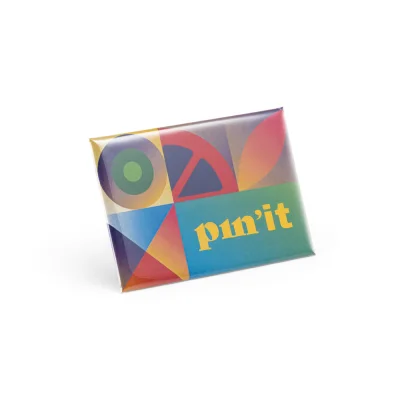 Button PIN 15. Pin's rectangulaire avec aimant
