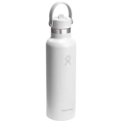 Gourde isotherme en acier inoxydable Hydro Flask à goulot standard, 621 ml, avec bouchon à paille