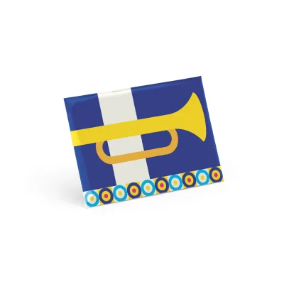 Button PIN 14. Pin's rectangulaire horizontal avec épingle