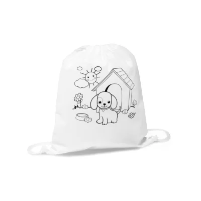 Draws – Sac à cordon pour enfant pour le coloriage (80 g/m²)