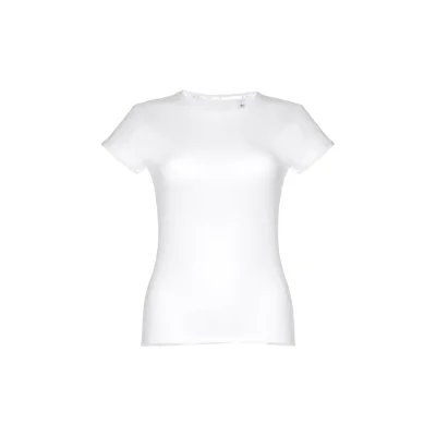 THC Sofia WH – T-shirt femme en coton ceinturé. Couleur blanche