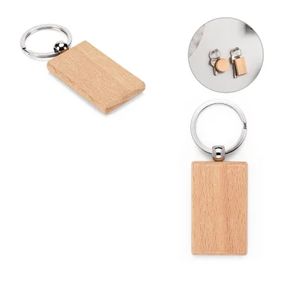 Stewie – Porte-clés rectangulaire en bois de hêtre