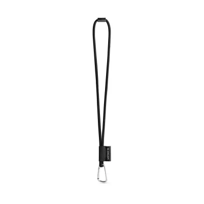 SET Lanyard TUBE Long (Ø 7 mm) avec mousqueton en forme de D de 55 mm et fermoir de sécurité Ø 7 mm
