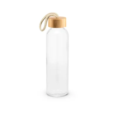 Crosby – Bouteille en verre avec bouchon en bambou, 520 ml