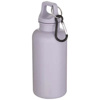 Bouteille d’eau Oregon de 400 ml en plastique recyclé uni certifié RCS avec mousqueton