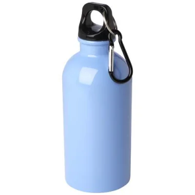 Bouteille d'eau Oregon de 400 ml simple paroi en acier recyclé certifié RCS avec mousqueton