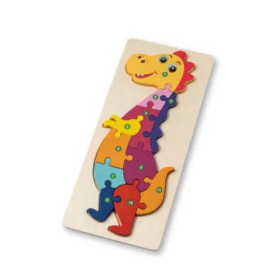 Diplodoco – Puzzle en forme de dinosaure en contreplaqué de pin