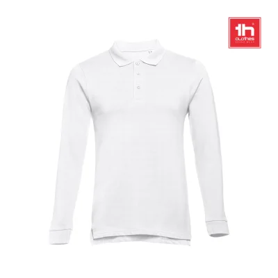 THC Bern WH – Polo en coton à manches longues pour hommes