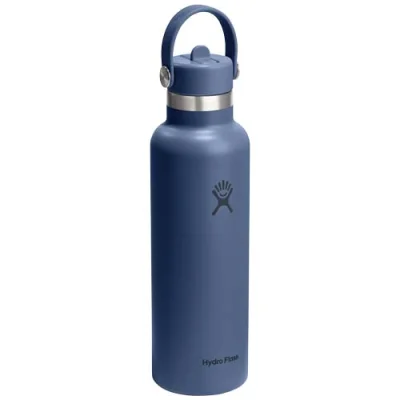 Gourde isotherme en acier inoxydable Hydro Flask à goulot standard, 621 ml, avec bouchon à paille
