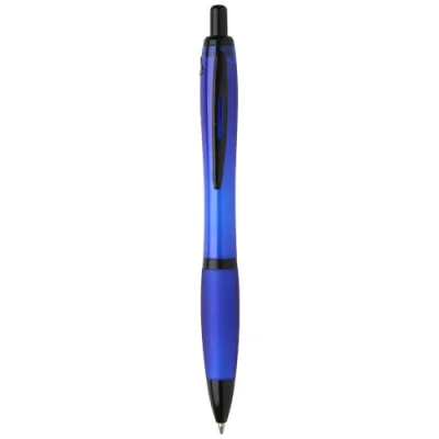 Stylo bille Nash en plastique recyclé avec garnitures noires (encre noire)