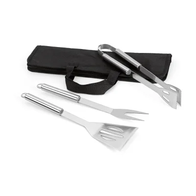 Soares – Set de barbecue de 3 pièces en acier inoxydable