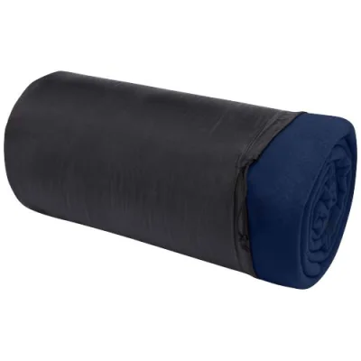 La couverture à carreaux unie Huggy est composée à 100 % de polaire 200 g/m², une matière douce et confortable qui fournit ra