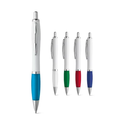 Move BK – Stylo à bille en ABS blanc avec clip en métal