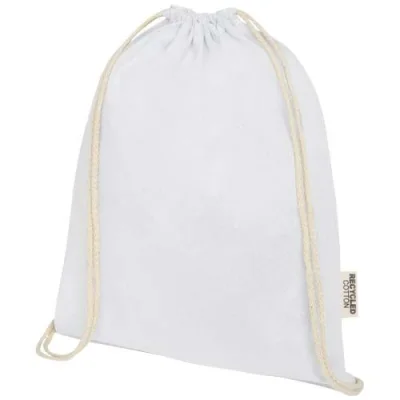 Sac avec cordon Oregon en coton recyclé 140 g/m² certifié GRS