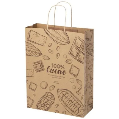 Sac en papier Kraft 120 g/m2avec poignées torsadées, 31 x 12 x 41 cm