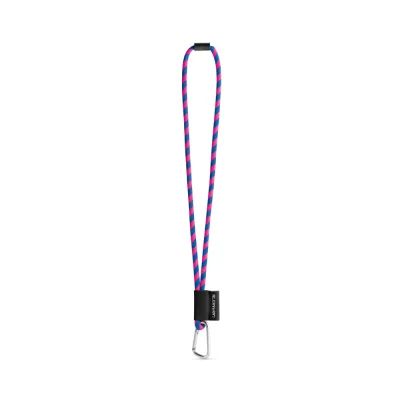 SET Lanyard TUBE Long (Ø 7 mm) avec mousqueton en forme de D de 55 mm et fermoir de sécurité Ø 7 mm