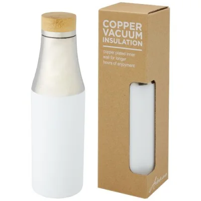 Bouteille Hulan de 540 ml en acier inoxydable avec cuivre et isolation par le vide avec couvercle en bambou