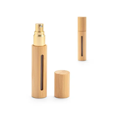 Reese – Atomiseur de parfum rechargeable avec boîtier en bambou naturel