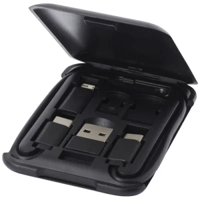 Câble de recharge modulaire en plastique recyclé Savvy avec support de téléphone