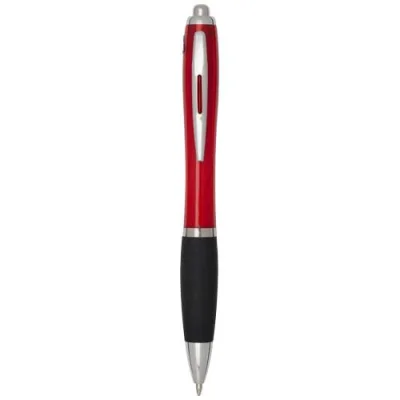 Stylo bille en plastique recyclé RCS avec corps coloré et grip noir (encre noire) Nash