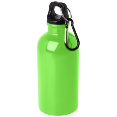Bouteille d'eau Oregon de 400 ml simple paroi en acier recyclé certifié RCS avec mousqueton