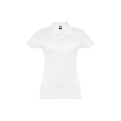 THC Eve WH – Polo manches courtes ceinturé pour femme en coton cardé