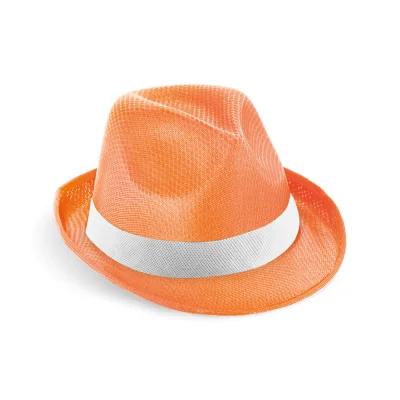 Manolo Poli – Chapeau en PP avec ruban en polyester blanc