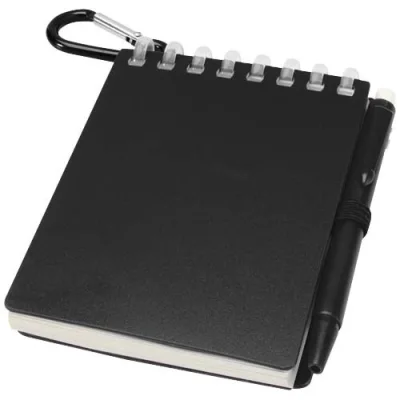 Ensemble carnet souple d’extérieur recyclé et stylo bille (encre noire) Lig Mini