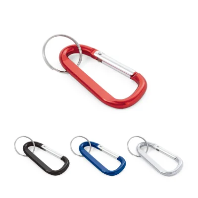 Matthew – Mousqueton en aluminium avec anneau porte-clé