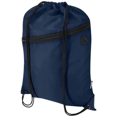 Sac à cordon Oriole en RPET avec poche avant zippée, 5 L