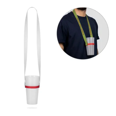 Bolton – Ensemble de cordons SUBLIMATION Long II (20 mm) Duo avec porte-gobelet en silicone