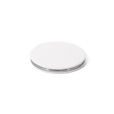 Freya – Miroir rond double face avec extérieur en PU mat