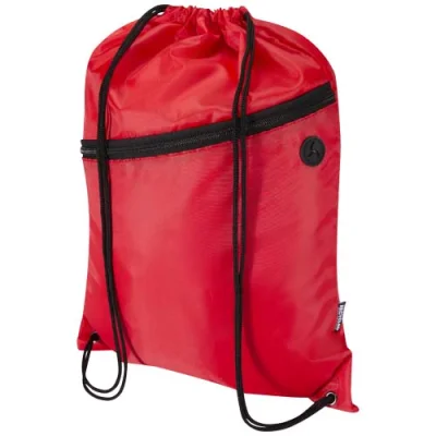 Sac à cordon Oriole en RPET avec poche avant zippée, 5 L