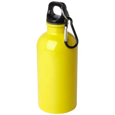 Bouteille d'eau Oregon de 400 ml simple paroi en acier recyclé certifié RCS avec mousqueton