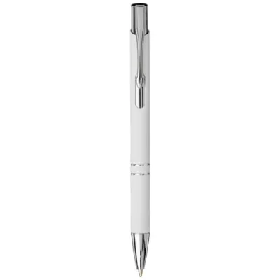 Stylo bille rétractable doux au toucher Moneta (encre noire)