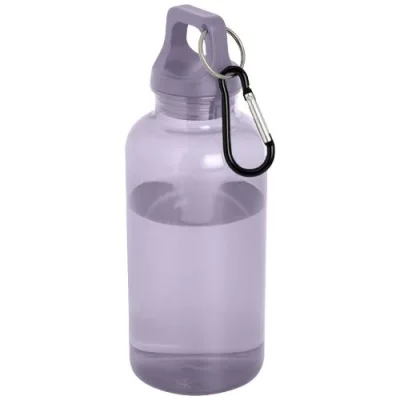 Bouteille d'eau Oregon de 400 ml en plastique recyclé avec mousqueton