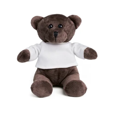 Grizzly – Peluche en polyester, en forme d’ours, avec t-shirt