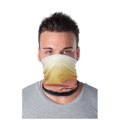 Foulard multi-usages Zoya en RPET avec impression par sublimation, ourlets et couche en polaire