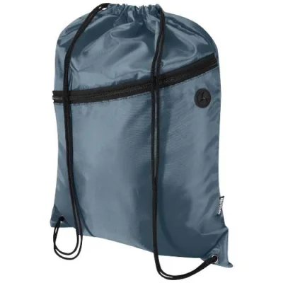 Sac à cordon Oriole en RPET avec poche avant zippée, 5 L
