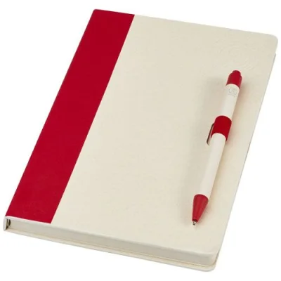 Ensemble carnet de notes format A5 et stylo bille, à partir de briques de lait recyclées, Dairy Dream