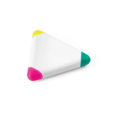 Trian – Surligneur en PP en forme de triangle avec 3 couleurs