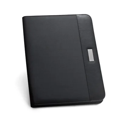 Paszo – Porte-documents A4 en PU et microfibre avec bloc de pages lignées