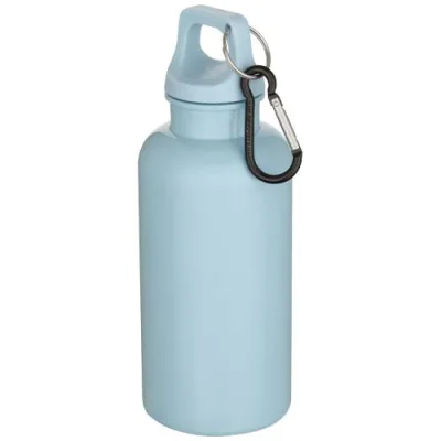 Bouteille d’eau Oregon de 400 ml en plastique recyclé uni certifié RCS avec mousqueton